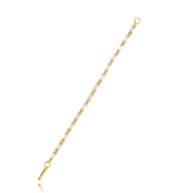 Bransoletka złota z kryształkami Gold Oblong BSS0125