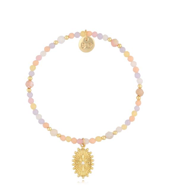 Bransoletka pastelowa z zawieszką Lustr BTW2241