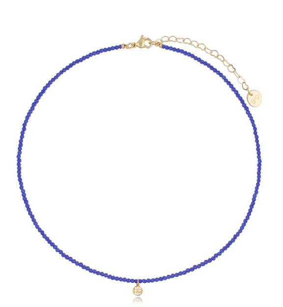 Naszyjnik niebieski ze złotą zawieszką Lifestyle NTW0809