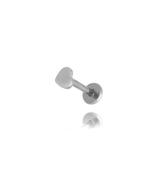Kolczyk srebrny z sercem Piercing KSA0741