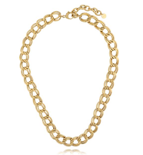 Naszyjnik – złoty łańcuch o podwójnych ogniwach NEA0047