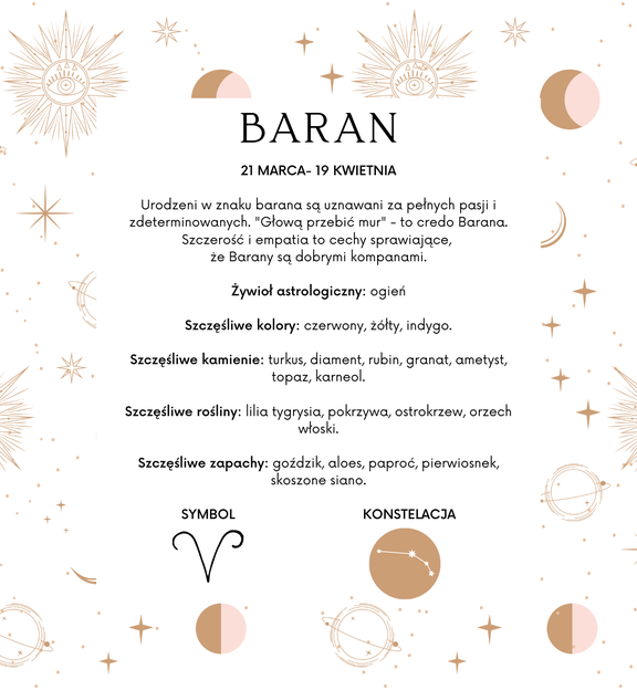 Bransoletka srebrna pozłacana znak zodiaku BARAN BSE0092
