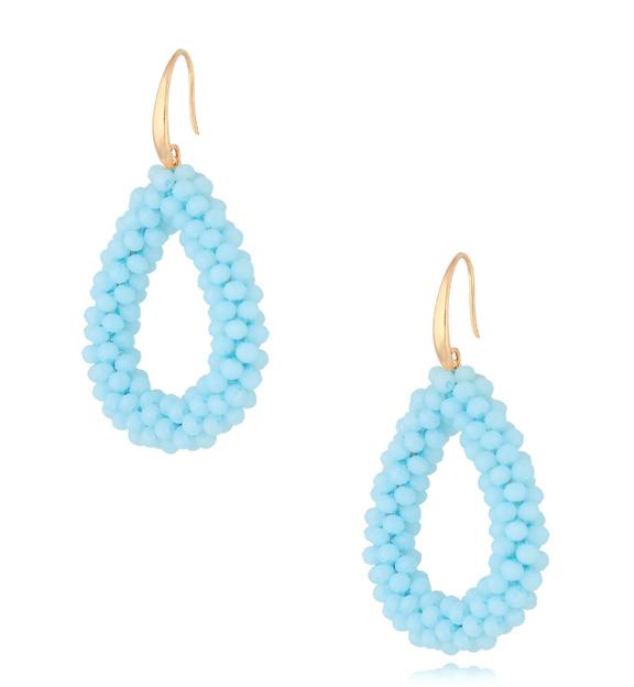 Kolczyki z kryształkami niebieskie łezki Luminous KWE0054