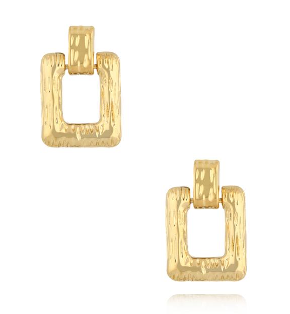 Kolczyki prostokątne złote KRG1063
