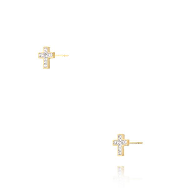 Kolczyki krzyżyki złote Mini KSA1195