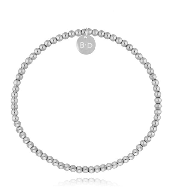 Bransoletka srebrna z kuleczek ze stali szlachetnej BTW3601