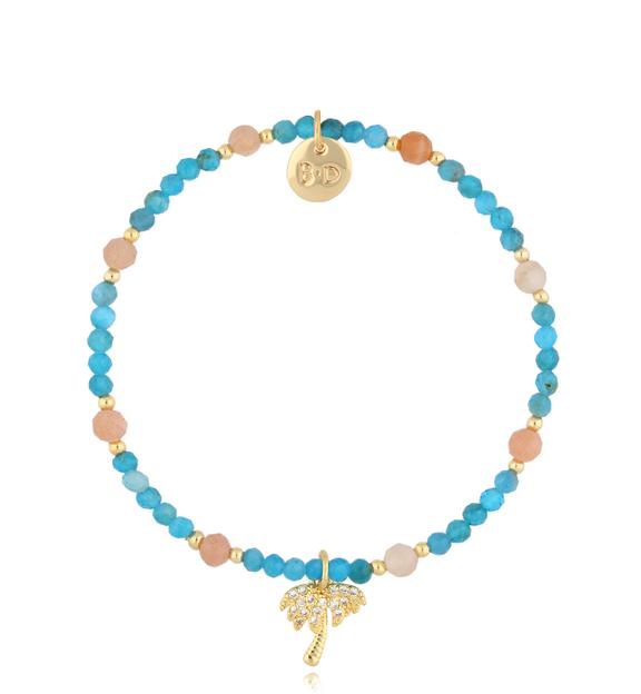 Bransoletka z apatytami i palmą Chameli BTW1937