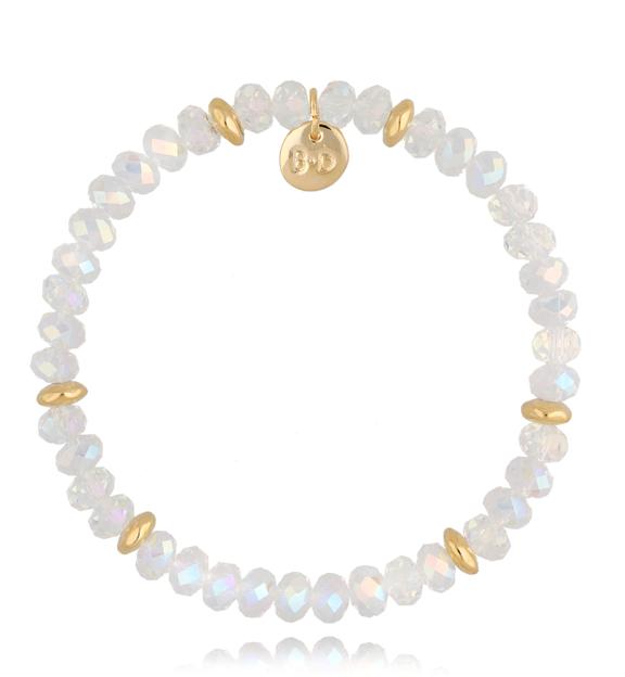 Bransoletka z transparentnymi połyskującymi kryształkami Clear Sky BCY0001