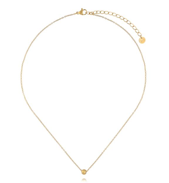 Naszyjnik z delikatnym łańcuszkiem i kulką NSY0798
