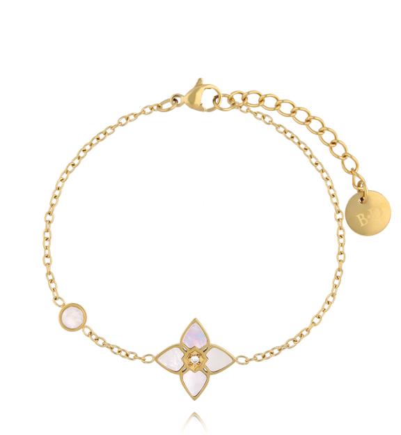 Bransoletka z koniczynką złota Segreto di Fortuna BSA0738