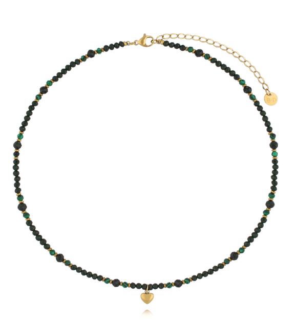 Naszyjnik Szmaragd Nilu z sercem NTW1660