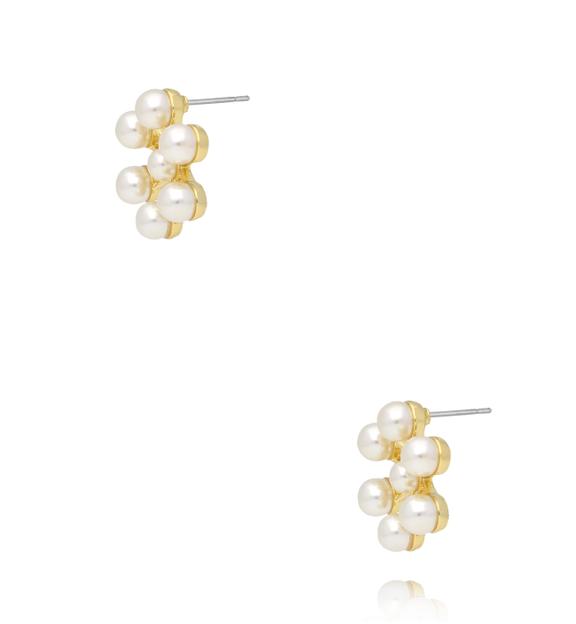 Kolczyki perłowe w kształcie kwiatu KPE0208