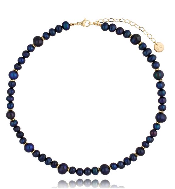 Naszyjnik z ciemnych pereł Pearls&Gold NPE0082