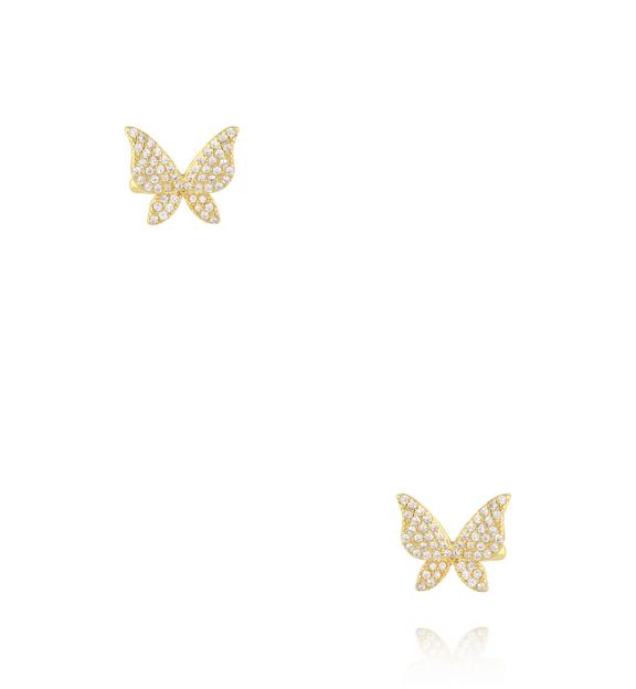 Nausznice motylki złote KSS2183