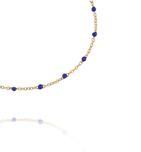 Bransoletka pozłacana Color Drops – Cobalt Blue BSY0776