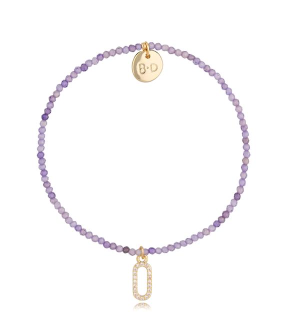 Bransoletka fioletowa z zawieszką Lifestyle BTW1103