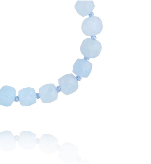Bransoletka z błękitnych jadeitów Aquamarine BPA0697
