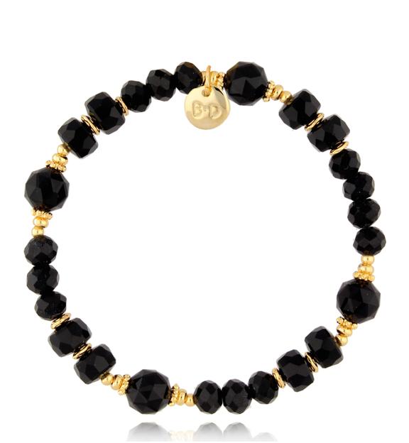 Bransoletka z czarnymi kryształkami Clear Sky BCY0029