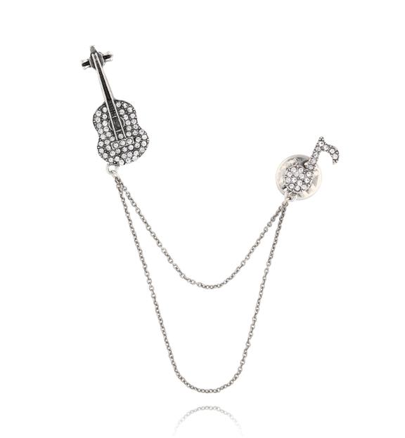 Broszka srebrna z instrumentem i nutką Musique BRSS0207