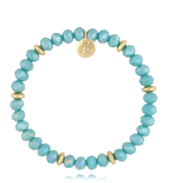 Bransoletka z turkusowymi kryształkami Clear Sky BCY0239