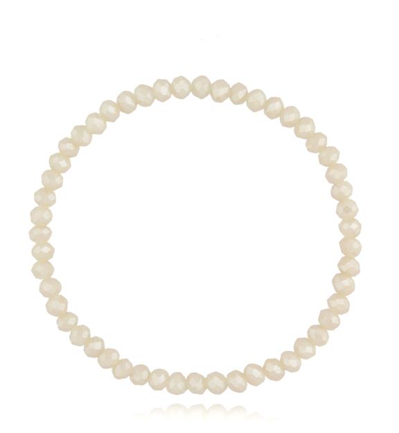 Bransoletka z kryształkami kremowa Jambo BCY0155