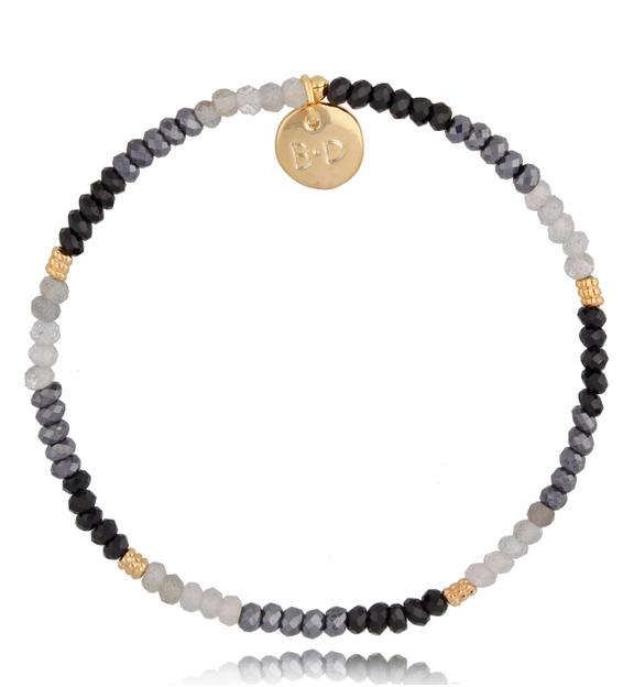 Bransoletka szaro czarna Grey Shades BTW0696