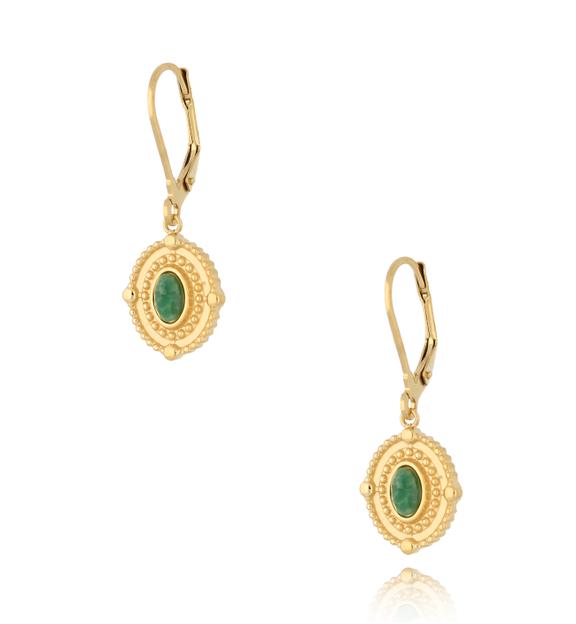 Kolczyki z jadeitami Teal KSY0139