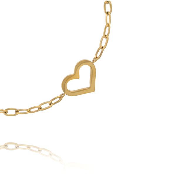 Bransoletka z sercem złota BSY0599