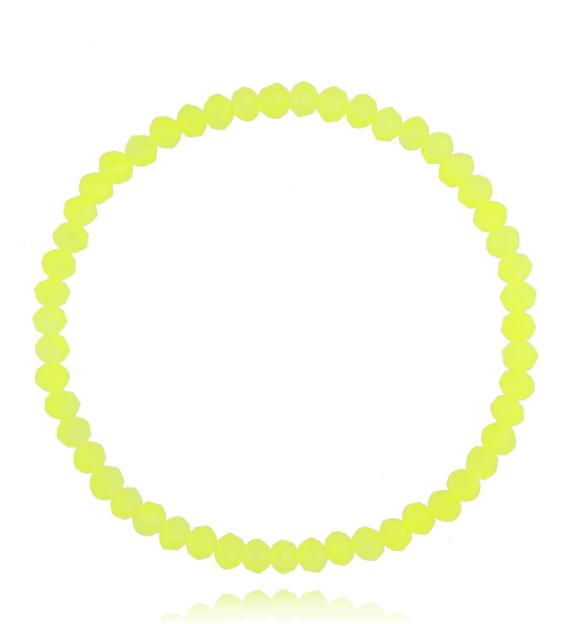 Bransoletka z zielonymi neonowymi kryształkami Luminous Crystal 4 mm BCY0260