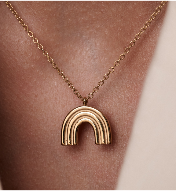 Naszyjnik złoty z tęczą Liberta NSA0741