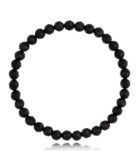 Bransoletka z czarnymi turmalinami fasetowanymi Basic BPA0300