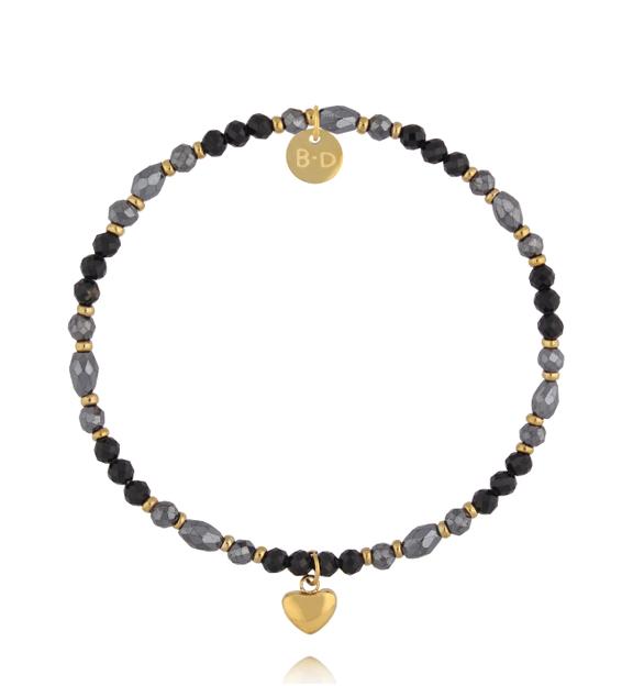 Bransoletka z turmalinami i hematytami BTW3749