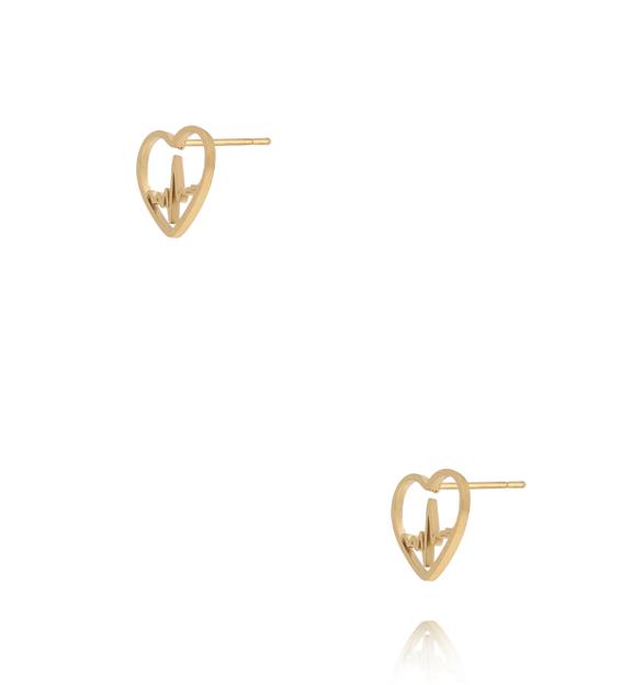 Kolczyki serca z linią życia KSY0626