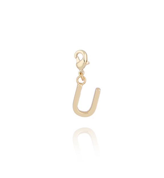Charms złoty literką U NAT0184