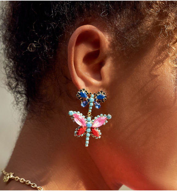 Kolczyki z motylem Blue Butterfly KMI0274