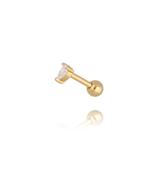 Kolczyk z cyrkonią Piercing KFA0054