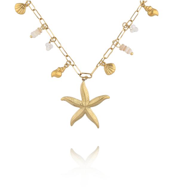 Naszyjnik z rozgwiazdą i muszlami NSY0746