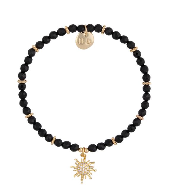 Bransoletka z czarnymi turmalinami Delfos BTW0858