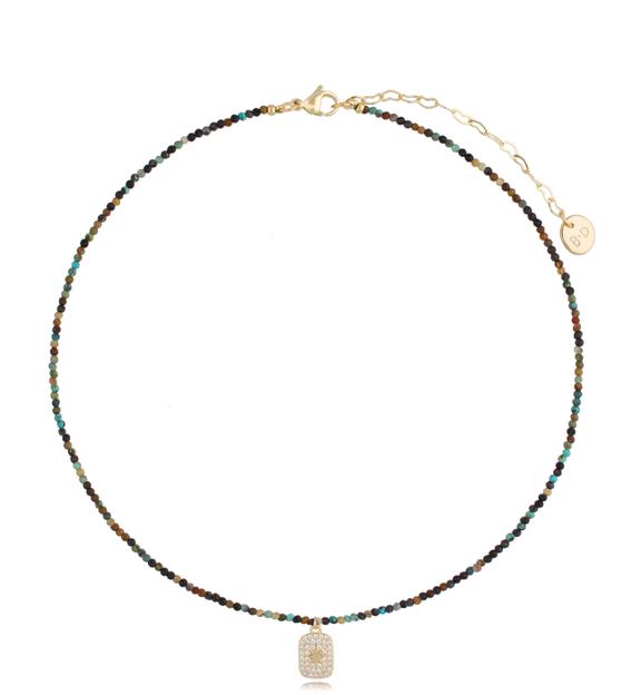 Naszyjnik z turkusami i zawieszką Lifestyle NTW0716