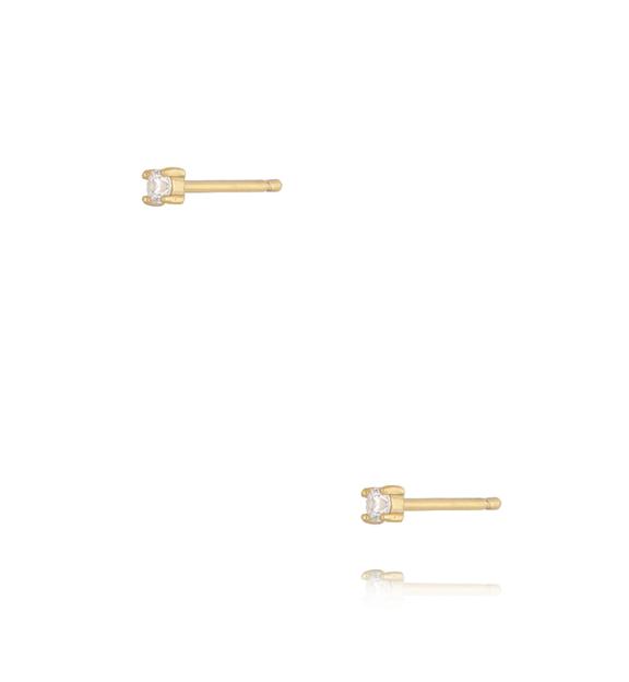Kolczyki złote z cyrkonią Basic Zircon KFA0077