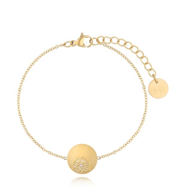 Bransoletka złota z blaszką Lace BSA0472