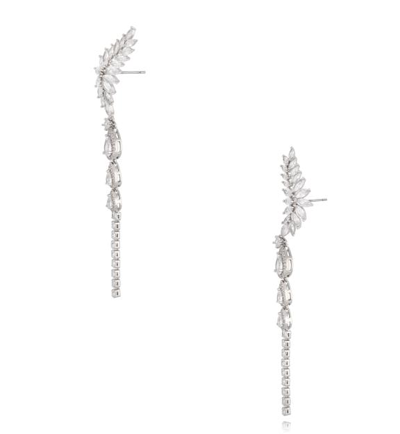 Koczyki długie srebrne z cyrkoniami KSS2004