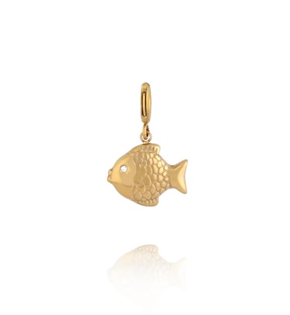 Charms Złota Rybka z cyrkonią  CHA0049