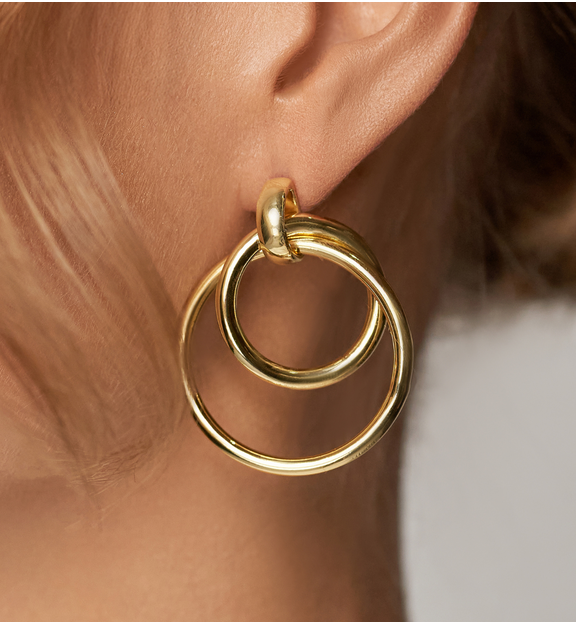 Kolczyki złote koła Hilde KRG1000