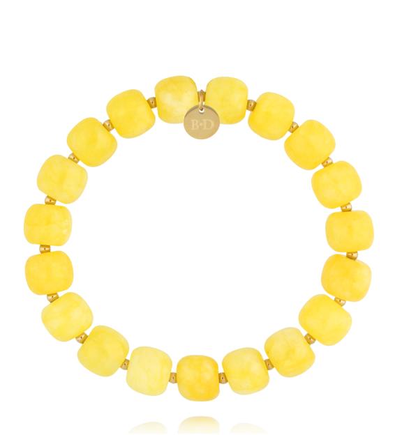 Bransoletka z żółtymi jadeitami BPA0662