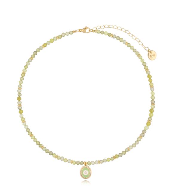 Naszyjnik zielony z cyrkoniami Ultrabrillant NTW1013