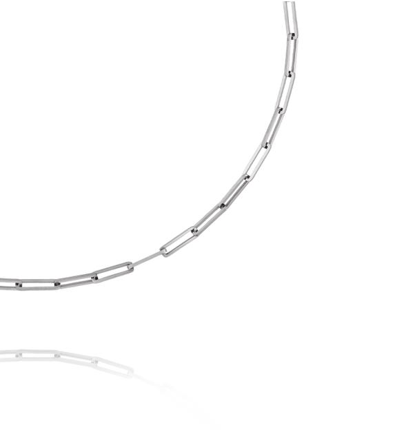 Naszyjnik łańcuch srebrny ze stali szlachetnej NSY0794