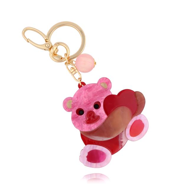 Brelok z fuksjowym misiem Teddy Bear Lover BREZA0081