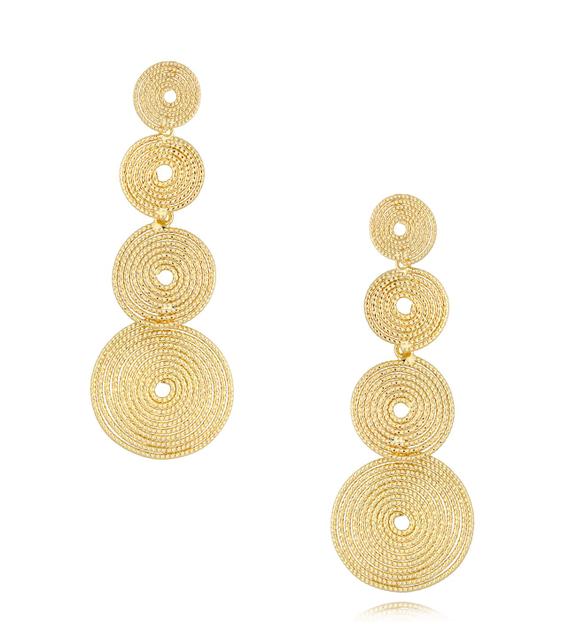 Kolczyki złote koła poczwórne Let Me Shine KRG0888