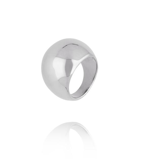 Pierścionek srebrny duży, gładki PSY0141